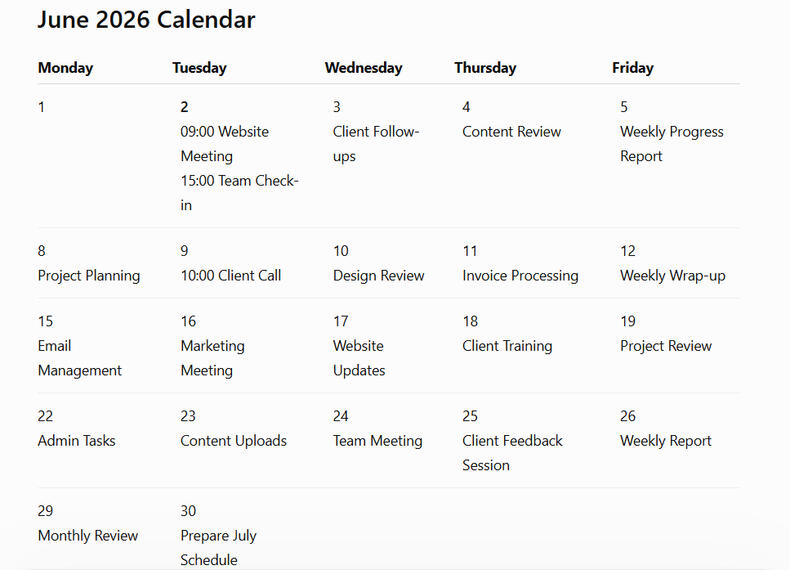 CALENDAR MANAGEMENT